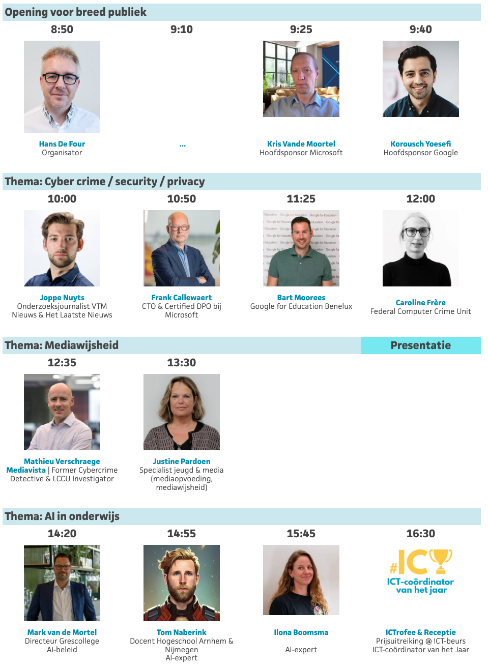 Overzicht keynotes